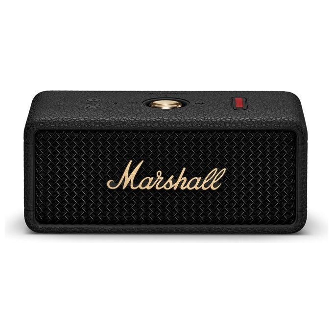 Marshall 1006884 Emberton III Altoparlante Bluetooth Portatile IP67 32+ Ore di Riproduzione Ricarica Rapida Microfono Integrato colore Nero e Ottone