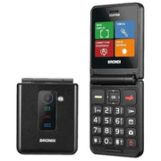 Brondi FLIPPER Telefono Cellulare Senior Clamshell Dual SIM 2.4'' 1.3 MP Bluetooth USB-C colore Nero