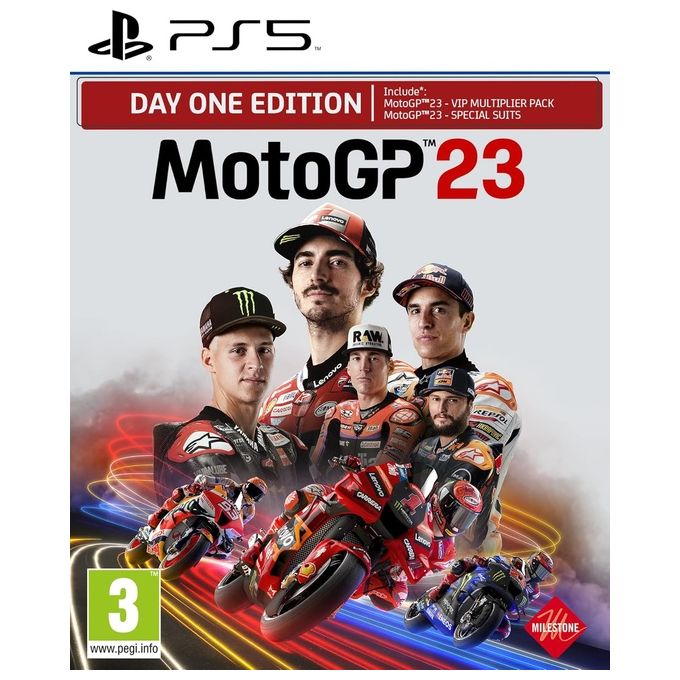Milestone MotoGP 23 D1 Edition Videogioco PlayStation 5 Multilingua Cross-play Meteo Dinamico Neural Aid System PEGI 3
