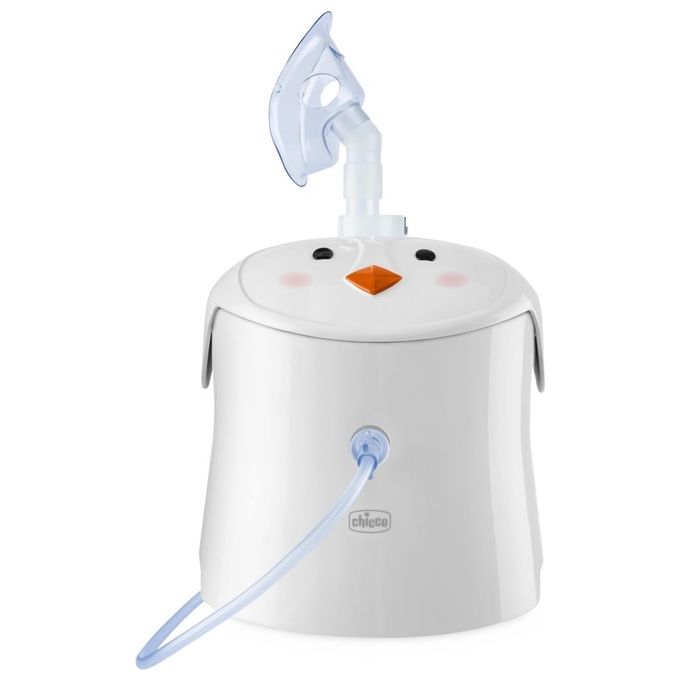 Chicco 1 Easy Breath Baby Aerosol a Pistone per Terapia Respiratoria Compatto e Silenzioso con Accessori per Neonati Bambini e Adulti colore Bianco