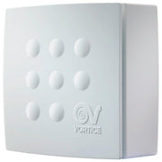 Vortice Quadro Micro 80 - Aspiratore centrifugo da condotto Ø 80 mm, portata 95 m³-h, 2 velocita', IPX4, Bianco