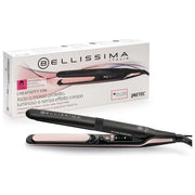 Bellissima 11875 Creativity Ion Piastra per capelli Ionizzatore Ceramica Diamond Cheratina 5 Temperature 150 230°C Funzione Memory colore Nero Rosa