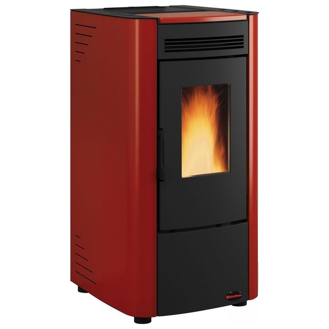 LA NORDICA Extraflame Ketty Evo Stufa a Pellet Libera Installazione 6,5kW Bordeaux
