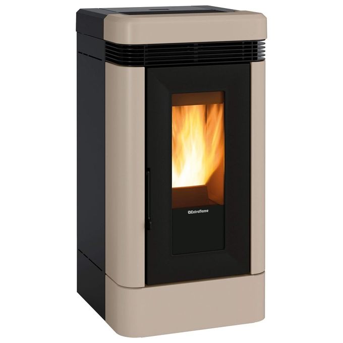 LA NORDICA Extraflame Stufa a pellet canalizzata Lucia Plus 12 kW tortora maiolica ventilata