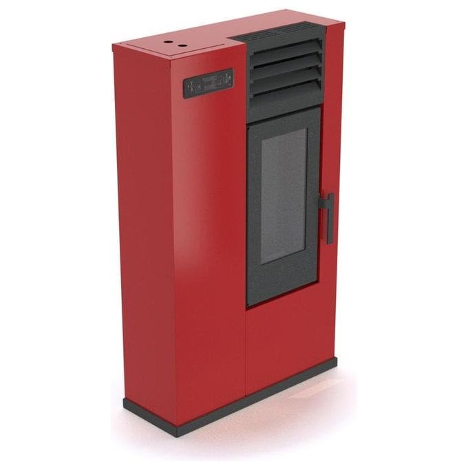 Punto Fuoco B2_0144182 Susy Slim Stufa a Pellet 7.5 kW 12 Kg serbatoio 70-160 m² Classe 4 stelle colore Rosso