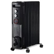 Argoclima 191150028 Warm Black TT11 Radiatore a Olio 2900 W con Turbo e Timer 11 Elementi colore Nero