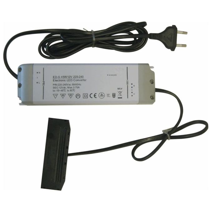 LandS 12505460004 Alimentatore LED NG52 12 V-DC 45 W con Distributore 10 Vie colore Grigio