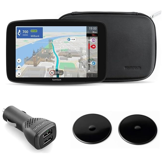 TomTom 1YD7_002_31 GO Camper Max 700 Navigatore per Camper e Roulotte Schermo 7'' Wi-Fi Mappe Mondo Aggiornamenti Mensili Premium Pack colore Nero