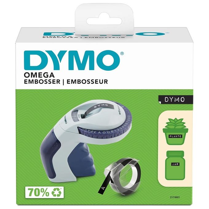 Dymo 2174601 Omega Etichettatrice Manuale a Rilievo Nastro Vinilico 9 mm 49 Caratteri colore Grigio