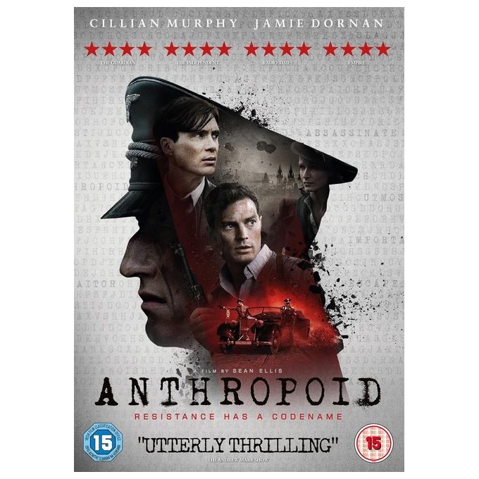 Kaleidoscope Home Entertainment Anthropoid DVD Film Thriller Seconda Guerra Mondiale Cillian Murphy Jamie Dornan