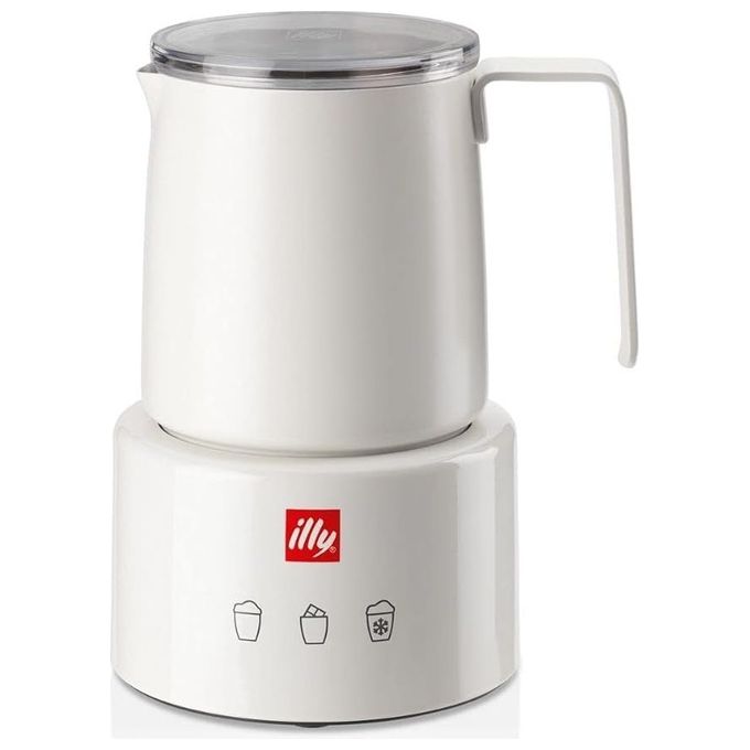 Illy 22984 Milk Frother Montalatte Elettrico 250 ml Funzione Caldo e Freddo Controllo Touch Spegnimento Automatico colore Bianco