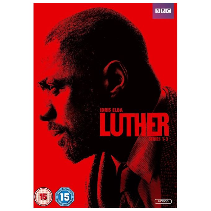 BBC Luther Serie 1 2 3 Cofanetto DVD Completo 14 Episodi con Idris Elba 6 DVD Area 2 PAL