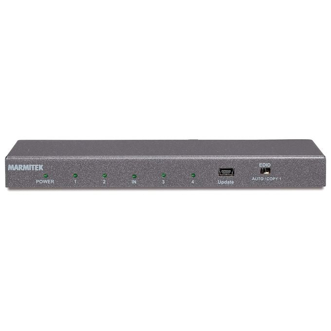 Marmitek 8325 Split 614 UHD 2.0 Sdoppiatore HDMI 1 ingresso 4 uscite 4K60 HDR HDCP 2.2 colore Grigio