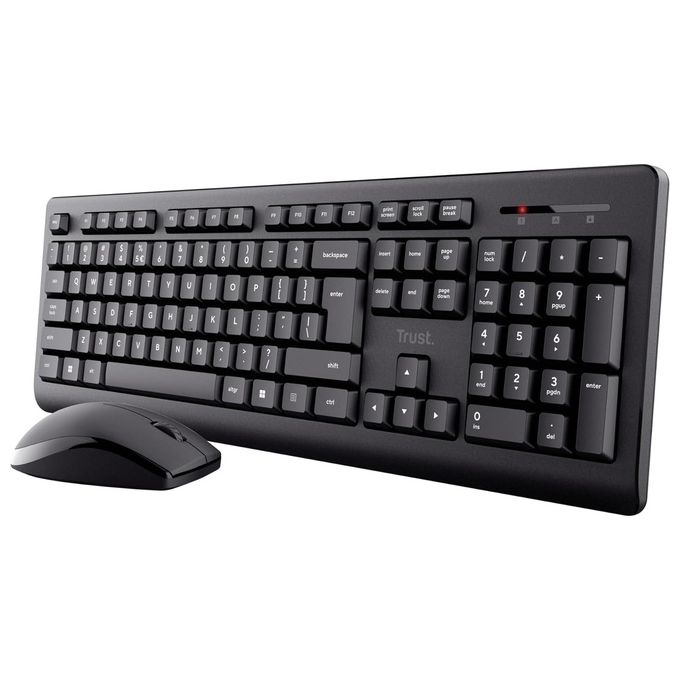 Trust Primo Set Tastiera e Mouse Wireless Italiano QWERTY Nero