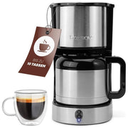 Clatronic 264004 KA 3805 Macchina da caffe' con filtro 1,2 L 800 W caraffa termica in acciaio inox colore Nero