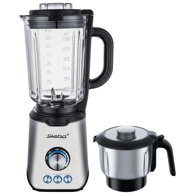 Steba 28-14-00 MX 4 Plus Frullatore da Appoggio 1200 W 1,75 L 3 Programmi Sminuzzatore Incluso colore Acciaio Inox Spazzolato