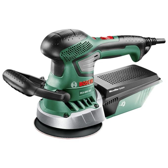 Bosch 0 603 3A4 000 PEX 400 AE Levigatrice orbitale casuale 370 W 4000 26000 OPM Velcro 12 5 cm colore Verde