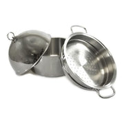 Gnali GNA600224 Realterm Vaporiera 3 Pezzi Acciaio Inox 18 Cromo 24 cm colore Cromo Lucido