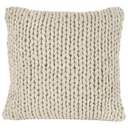 Nielsen HOME MARLIN Federa per Cuscino 50x50 cm in 100% Cotone con Maglia Grossa a Trecce Colore Bianco Panna