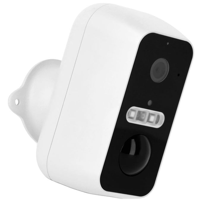 Rollei 40516 Security Cam 2K Wireless Telecamera IP 2304x1296p 130° IP65 Batteria WiFi Alexa Google Assistant colore Bianco