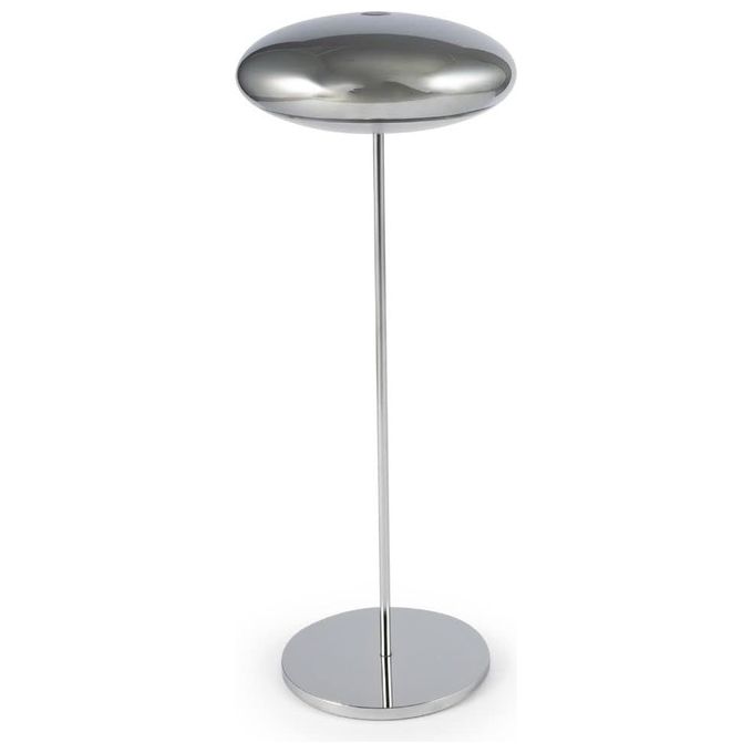 Broggi DESIGN 4110517001 Nuvola Lampada da Tavolo Portatile LED Ricaricabile con Regolazione Luminosita' e Protezione IP54 colore Acciaio Chrome