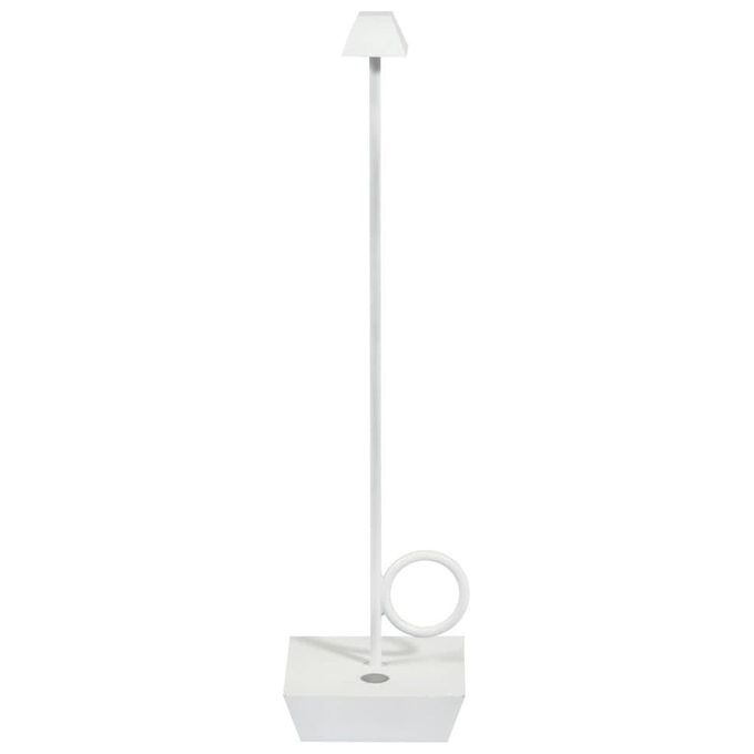 Broggi 4140117001 Bugia Lampada da tavolo ricaricabile LED dimmerabile IP54 7h autonomia colore Bianco