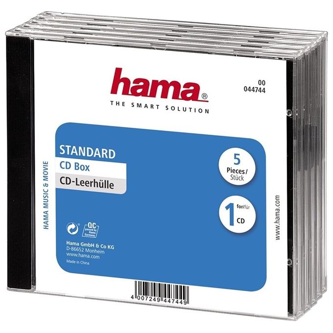 Hama CD-Box Jewel-Case 5 Pezzi
