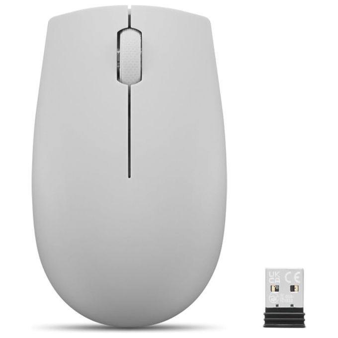 Lenovo GY51L15678 300 Mouse Wireless Compatto Ottico 1000 DPI Nano USB 2.4 GHz colore Grigio
