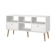 Tvilum 27904-UNIW Bodo Mobile TV con 2 Cassetti e 4 Scomparti Aperti in Truciolato Laminato colore Bianco