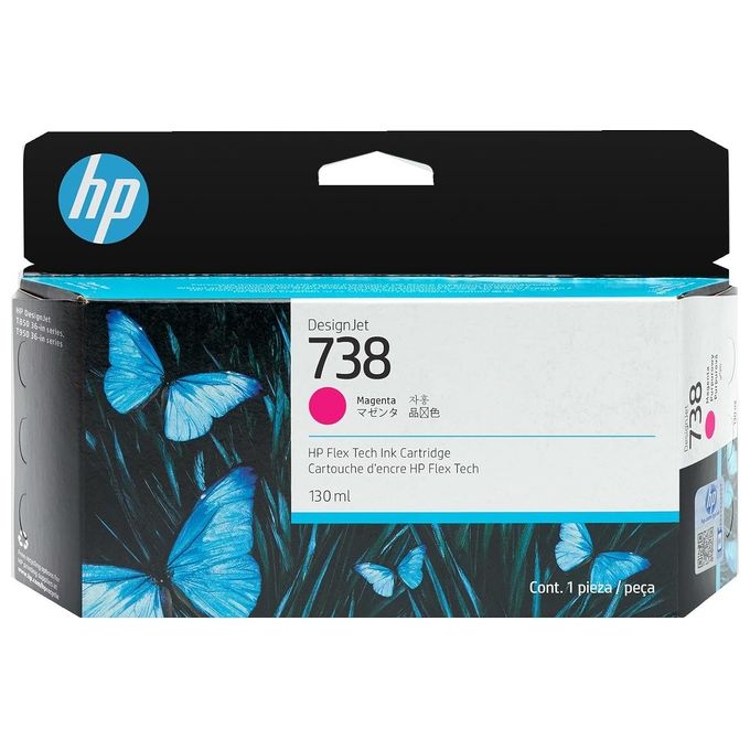 HP 498N6A 738 Cartuccia di inchiostro Magenta Originale 130 ml per DesignJet T850 T950 colore Magenta