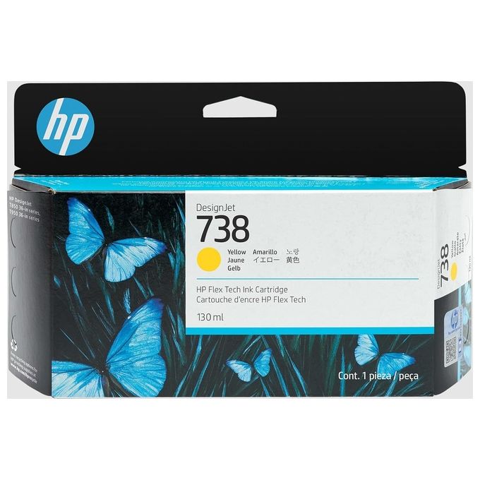 HP 498N7A Cartuccia di inchiostro originale 130 ml tecnologia HP Vivera Pigment Ink colore Giallo