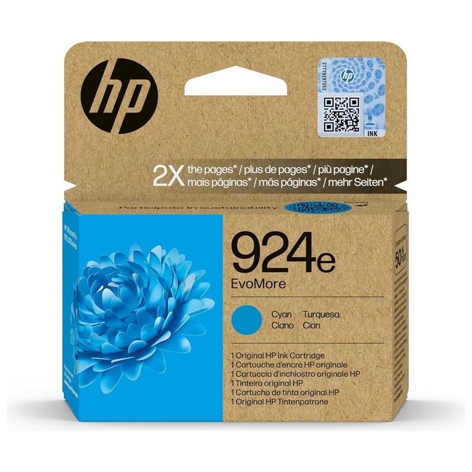 HP 4K0U7NE 924e EvoMore Cartuccia di Inchiostro Originale XL 800 pagine colore Ciano