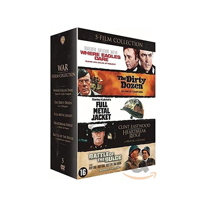 DVD War collection 5 films Raccolta di cinque film di guerra in formato DVD per appassionati di cinema e collezionisti