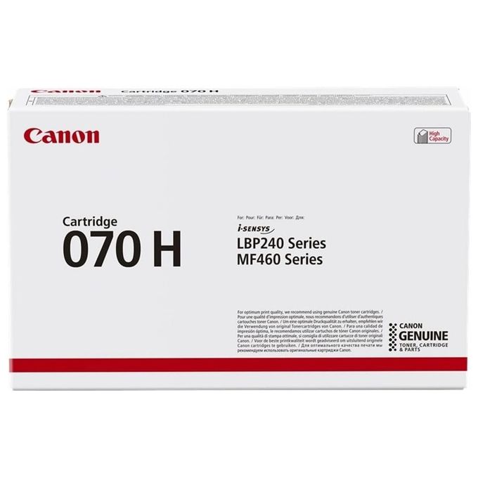 Canon 070H Toner Originale Alta Resa i-SENSYS LBP246dw LBP243dw MF465dw MF463dw MF461dw 10200 pagine colore Nero