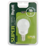 Beghelli Lampadina Led Sfera 7W e14 6500k Superled Luce Fredda