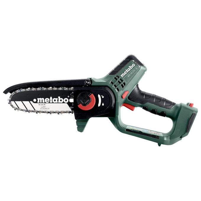 Metabo 600856840 MS 18 LTX 15 Potatore a batteria Lama 15 cm Velocita' catena 5 m-s Peso 1,6 Kg colore Nero