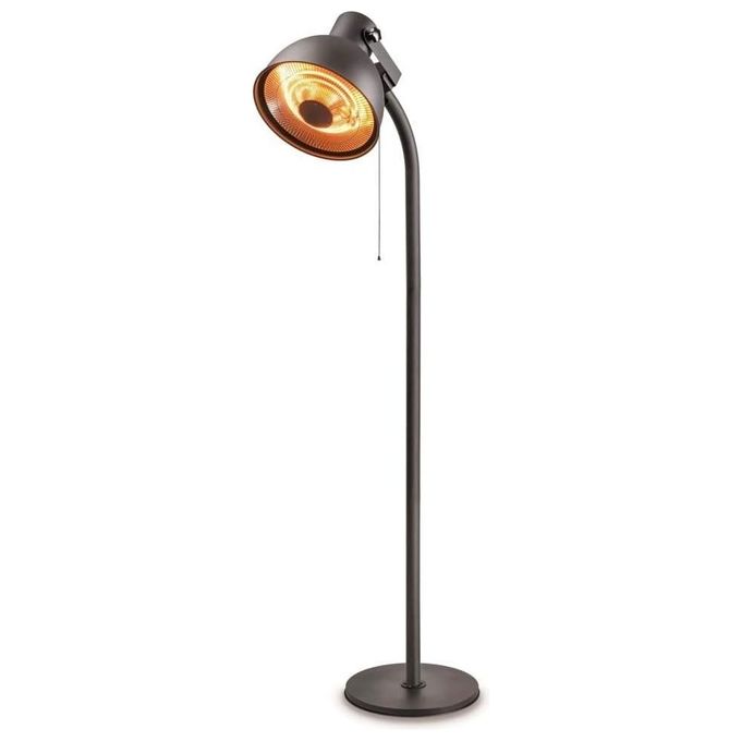 K Kemper Group 65435KW21 Soleado Arko Elektrik Lampada Infrarossi a Carbonio 2000 W Uso Interno ed Esterno IPx4 colore Nero