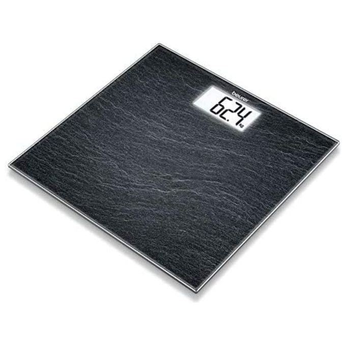 Beurer GS 203 Slate Bilancia in Vetro Effetto Ardesia Design Sottile con LCD