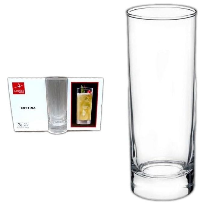 Bormioli Rocco Confezione 3 Bicchieri Bibita Cortina 28cl