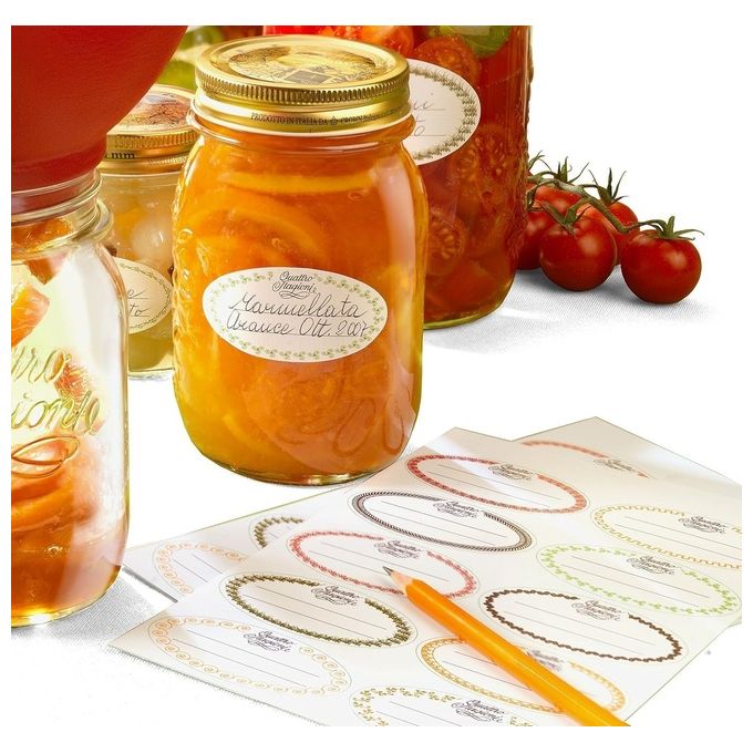 Bormioli Rocco KIT_ 30 Etichette Adesive per Vasi 4 Stagioni