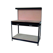 Vigor VBL-1 Banco da Lavoro Acciaio Verniciato con Cassetto Pannello Forato 8 Ganci Piano MDF 100 Kg 120x60x150 cm