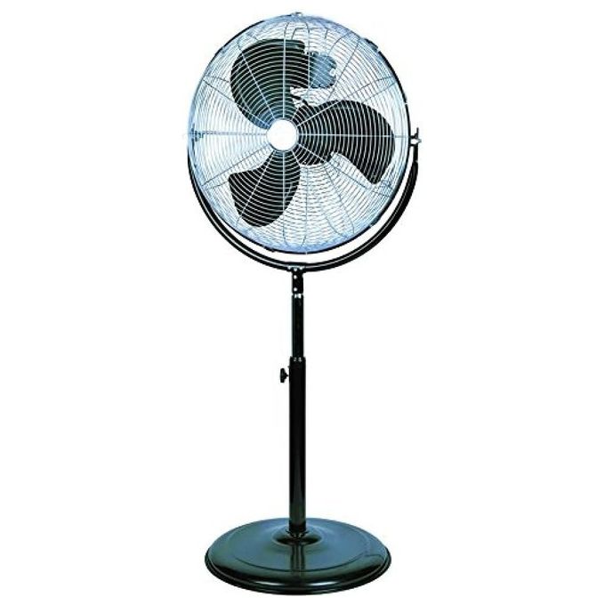 Vigor Ventilatore da Pavimento Urano Nero-Cromo con Diametro di 45 cm per un Efficiente Raffrescamento Ambientale