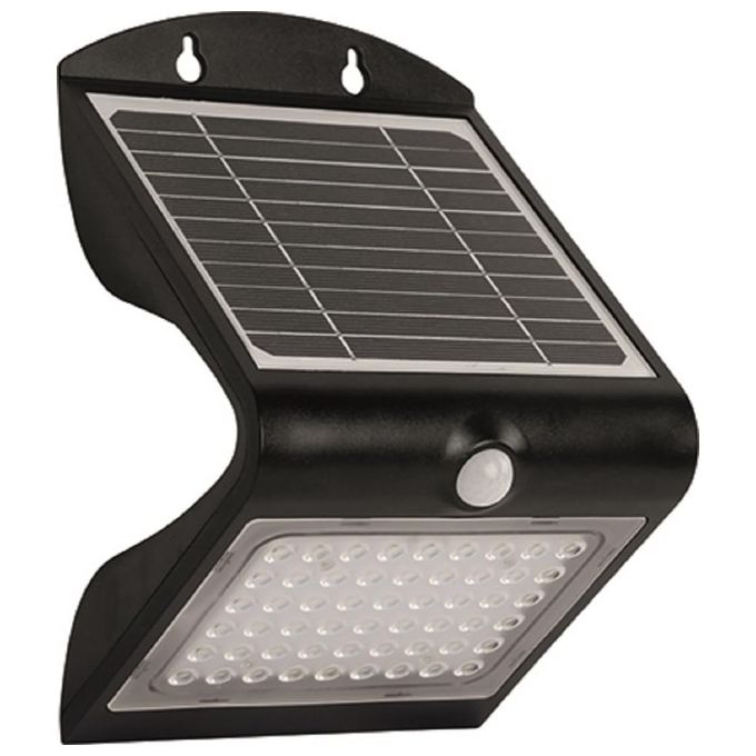Vigor 3478522 Wing-4 Proiettore LED Solare 4W 500lm 4000K IP65 Sensore Crepuscolare e Movimento Batteria Litio