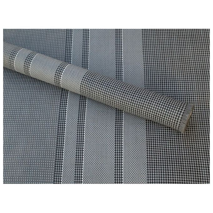 Arisol 19952 Classico Tappeto Tenda Unisex in Polipropilene 300 g-m² Traspirante Antimuffa con Frange 600 x 250 cm colore Grigio