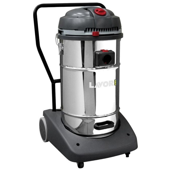 Lavor 265IF Windy Aspirapolvere Aspiraliquidi Professionale Bidone 65 L 2400 W Fusto Inox Doppio Motore By-pass