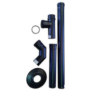 Smalbo Pronto-Pellet KIT_ - KIT_ tubi per stufa a pellet diametro 8 cm, include tubo 100 cm, tubo 50 cm, gomito a 90°, derivazione a T, rosone e guarnizione, colori: smaltato