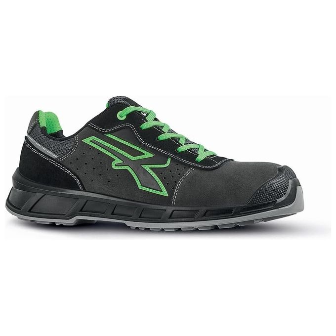 U-Power RK20016-46 Taylor Scarpa di Sicurezza S1P ESD Puntale Composito Antiperforazione Metal Free Fodera WingTex Sottopiede ErgoDry colore Nero Verde