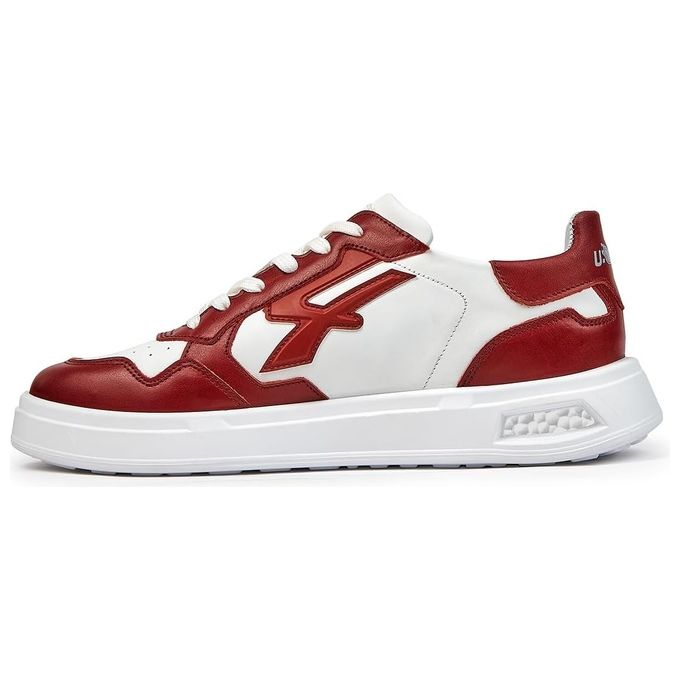 U-Power 0UB20099 Urban Scarlett Sneakers Basse in Pelle Suola Antiscivolo Tecnologia Infinergy colore Bianco con Inserti Rossi