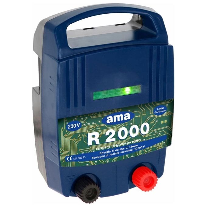 AMA 96601 Ranch R2000 Elettrificatore per Recinti 230V 1 7 J 10 km Blu