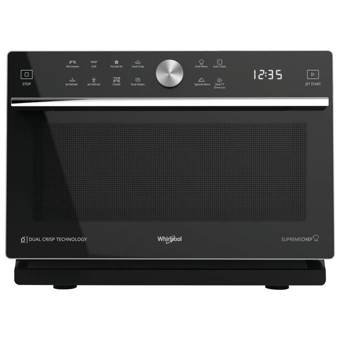 Whirlpool MWSC 933 SB Supreme Chef Forno a microonde combinato 33 L 900 W Grill Crisp Vapore 6° Senso colore Argento
